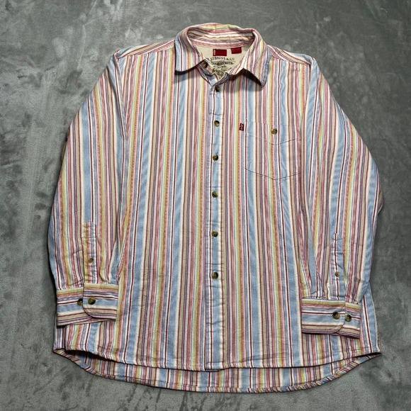 Levi Strauss & Co. Striped Button-Up Shirt Red Tab Casual‎ XL - Picture 1 of 12